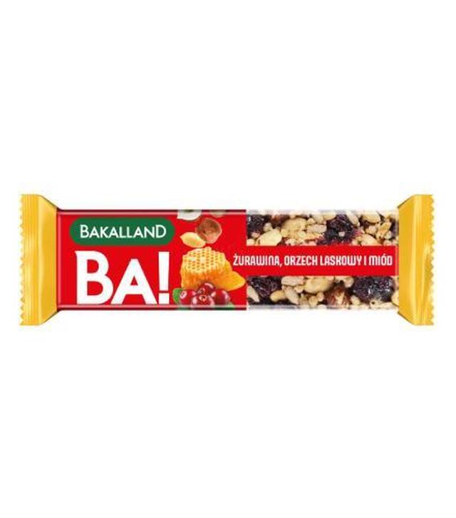 Bakalland Ba! Baton orzechowy Nuts Żurawina, 30 g
