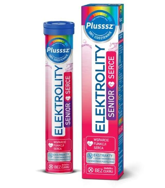 Plusssz Elektrolity Senior serce, tabletki musujące, 24 sztuki