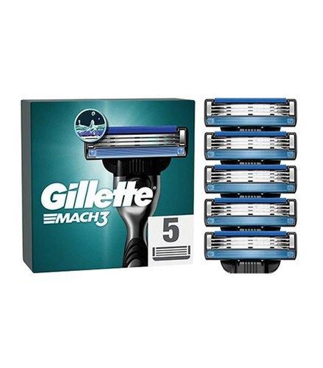 Gillette Mach3 Ostrza wymienne do maszynki do golenia dla mężczyzn, 5 sztuk