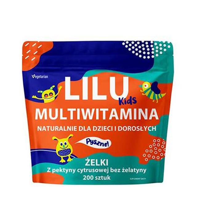 Lilu Kids Multiwitamina Żelki dla dzieci i dorosłych, 200 sztuk