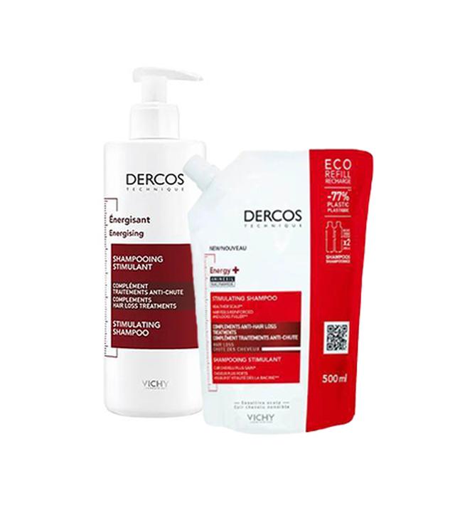 Vichy Dercos Energy+ Shampoo Eco Refill, 500 ml + Szampon wzmacniający, 400 ml, cena, opinie, właściwości