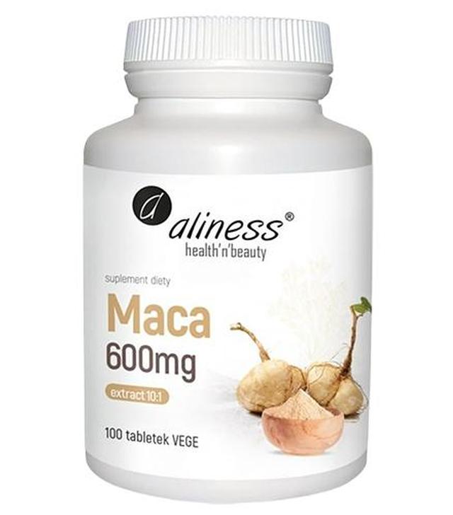 Aliness Maca ekstrakt 10:1 600 mg, 100 tabletek, cena, opinie, wskazania