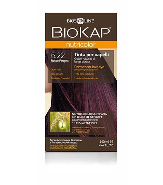 BioKap Nutricolor Farba do włosów 5.22 Śliwkowa Czerwień - 140 ml - cena, opinie, właściwości