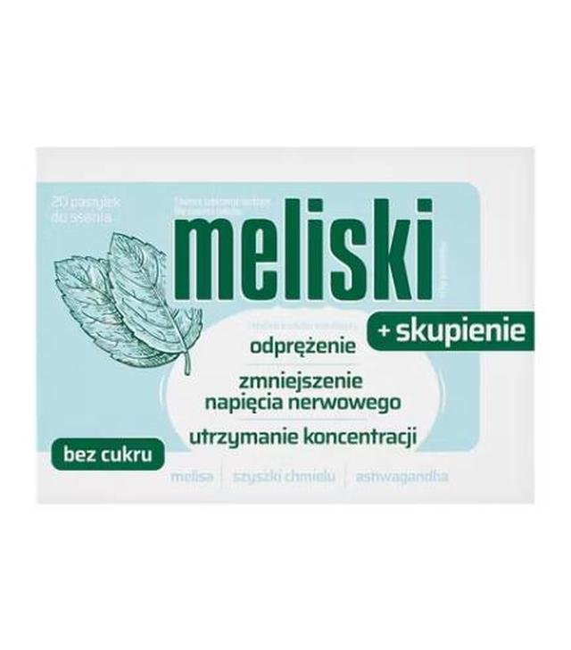 Meliski +Skupienie, 20 pastylek