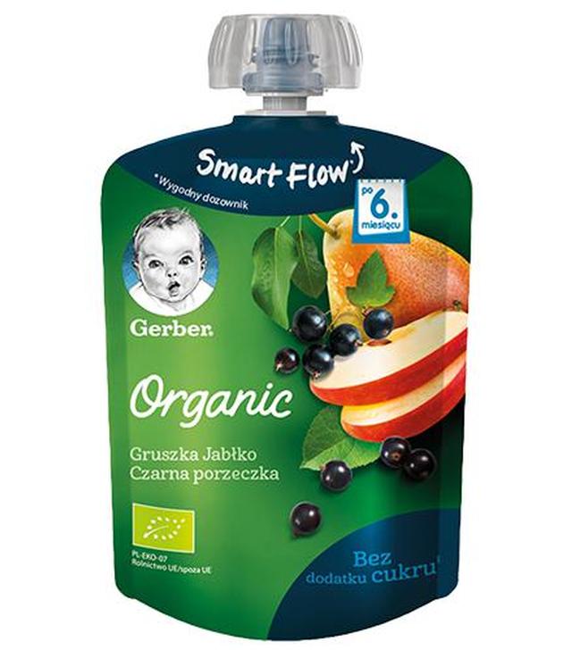 Gerber Organic For Baby Deserek gruszka jabłko czarna porzeczka po 6. miesiącu, 80 g