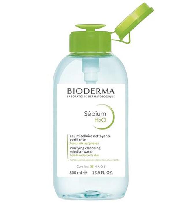 Bioderma Sebium H2O Antybakteryjna woda micelarna do oczyszczania twarzy i demakijażu, 500 ml
