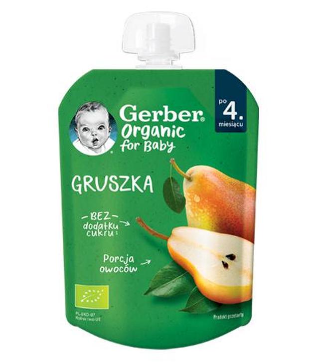 Gerber Organic For Baby  Deserek gruszka po 4. miesiącu, 80 g