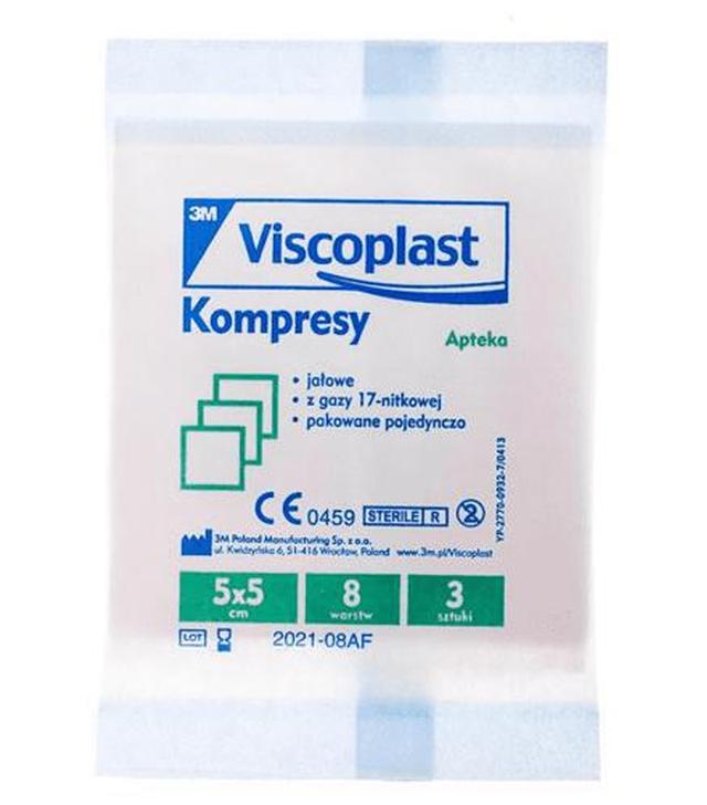 VISCOPLAST Kompresy 5 cm x 5 cm - 3 szt.