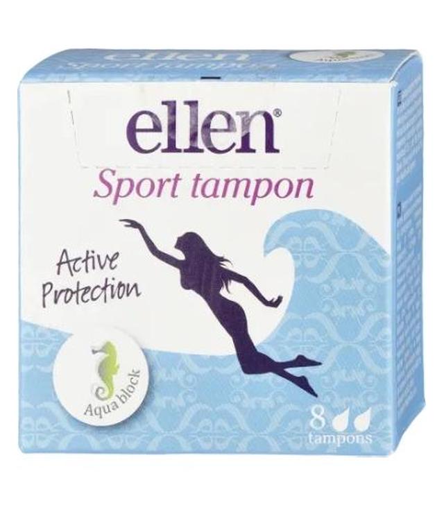 Ellen Aqua Block tampony, 8 sztuk