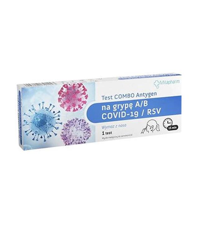 Test Combo Antygen na grypę A B+COVID-19 RSV, 1 szt., cena, wskazania, opinie