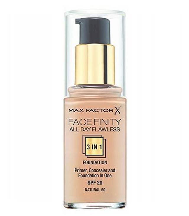 Max Factor Face Finity All Day Flawless 3w1 SPF 20 Podkład do twarzy 50 Natural - 30 ml - cena, opnie, wskazania