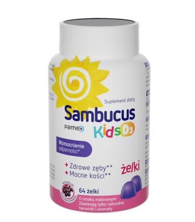 Sambucus Kids D3, 64 żelki