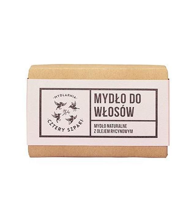 Mydlarnia Cztery Szpaki, Mydło do włosów, mydło naturalne z olejem rycynowym, 110 g