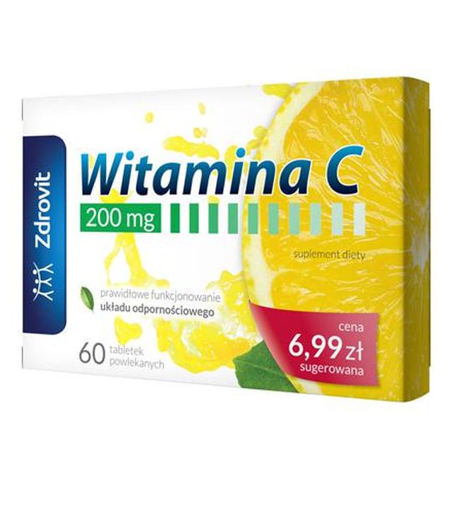 Zdrovit Witamina C 200 mg, 60 tabl., cena, opinie, stosowanie