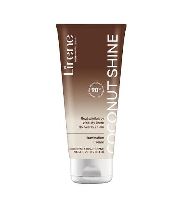 Lirene Coconut Shine Rozświetlający złocisty krem do twarzy i ciała, 150 ml, cena, opinie, właściwości