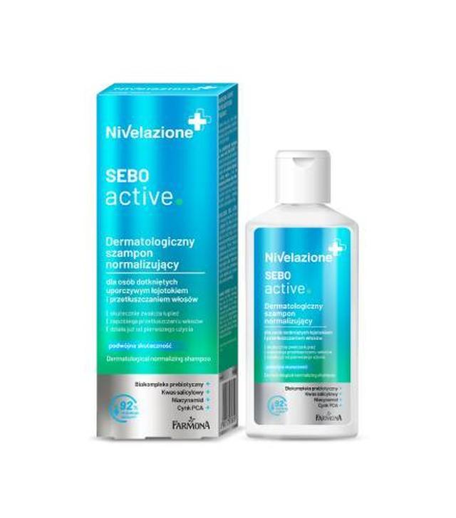 Nivelazione Dermatologiczny szampon normalizujący dla osób dotkniętych uporczywym łojotokiem i przetłuszczaniem włosów, 100 ml
