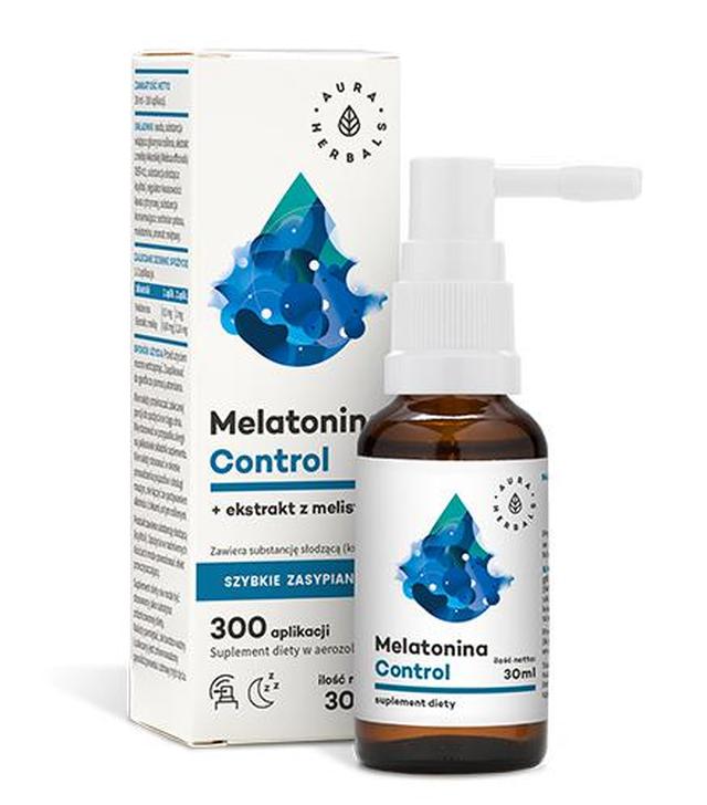 Aura Herbals Melatonina Control + ekstrakt z melisy Aerozol, 30 ml