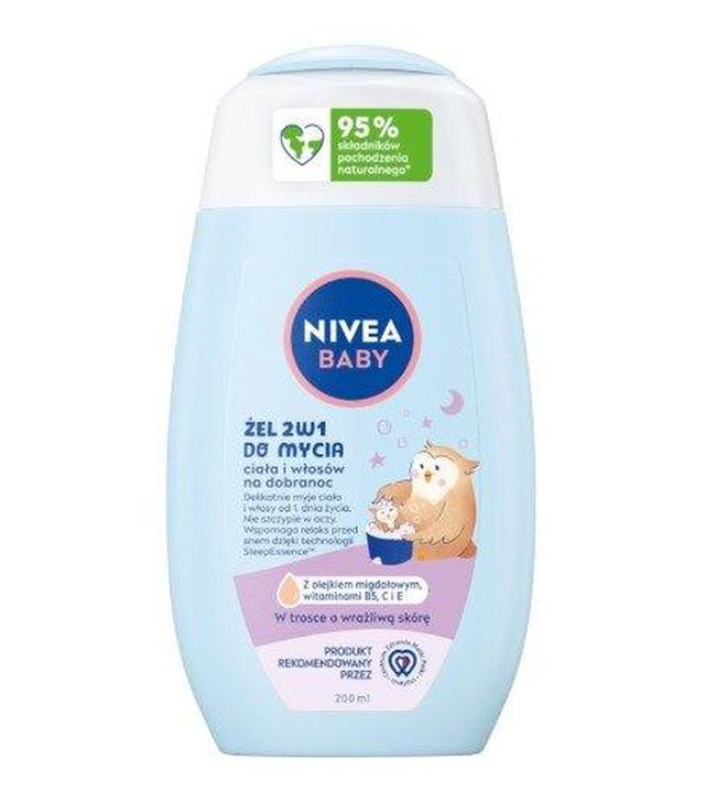 NIVEA BABY Żel 2w1 do mycia ciała i włosów na dobranoc, 200 ml