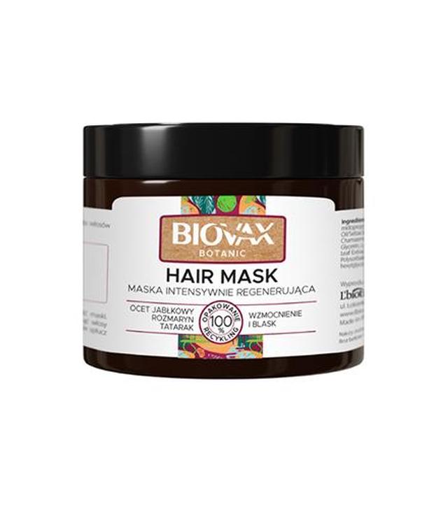 Biovax Botanic Hair Mask Maska intensywnie regenerująca Ocet jabłkowy, rozmaryn - 250 ml - cena, opinie, właściwości