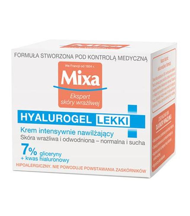 MIXA HYALUROGEL Krem intensywnie nawilżający, skóra normalna i sucha - 50 ml - cena, opinie, wskazania