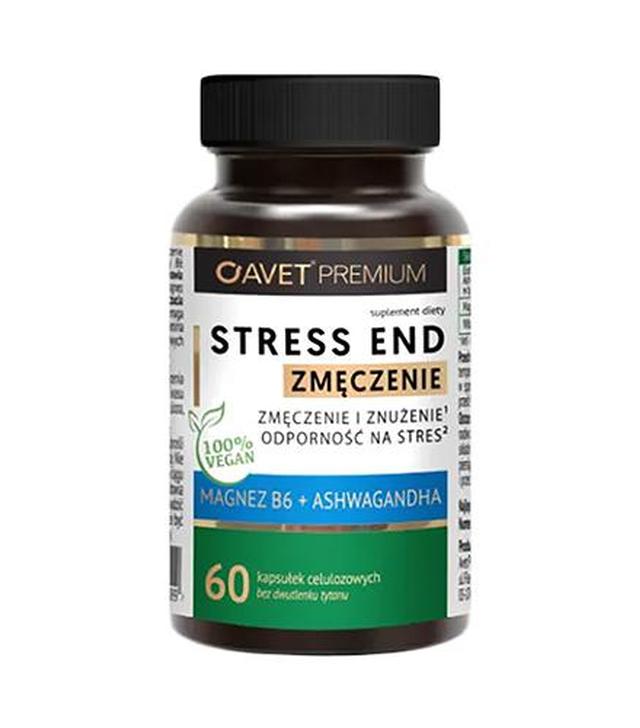 Avet Premium Stress End Zmęczenie Magnez B6 + Ashwagandha, 60 kaps., cena, opinie, właściwości - ważny do 2025-08-31