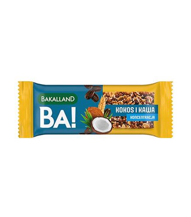 Bakalland BA! Baton zbożowy Kokos i kawa Koncentracja, 35 g - ważny do 2025-09-30