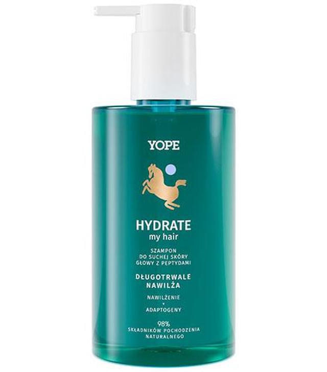 Yope Hydrate My Hair Szampon nawilżający do suchej skóry głowy z peptydami, 300 ml