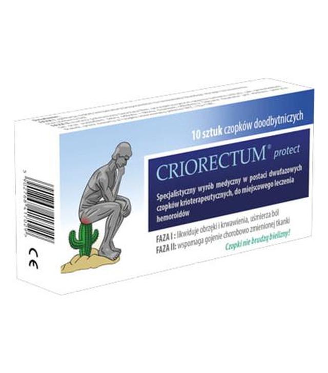 Criorectum Protect, 10 czop.doodbyt. cena, opinie, skład