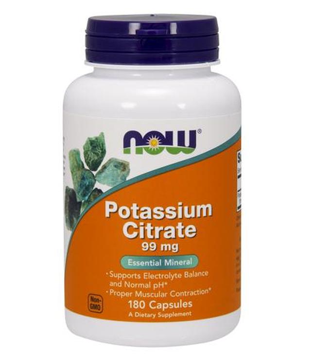 NOW FOODS Potassium citrate 99 mg - 180 kaps.