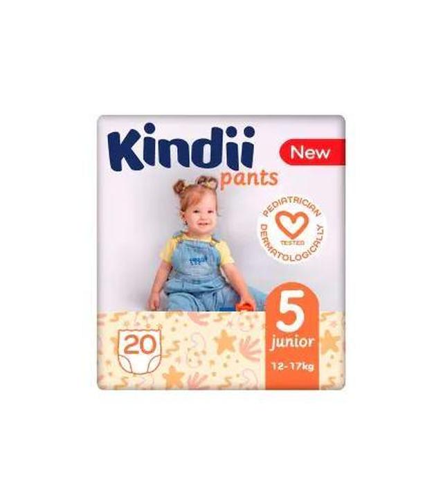 Kindii junior pieluchomajtki rozmiar 5 (12-17 kg), 20 sztuk