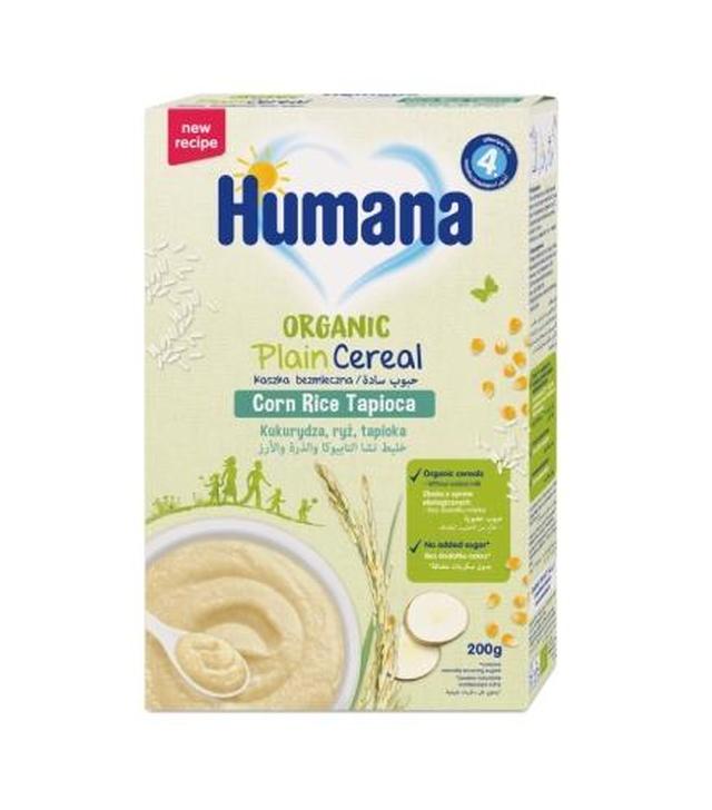 Humana Organic Kaszka bezmleczna, kukurydza, ryż, tapioka, 200 g