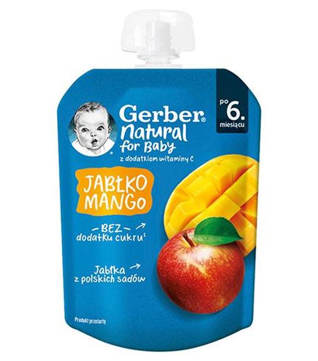 Gerber Deserek w tubce jabłko mango dla niemowląt po 6. miesiącu, 80 g