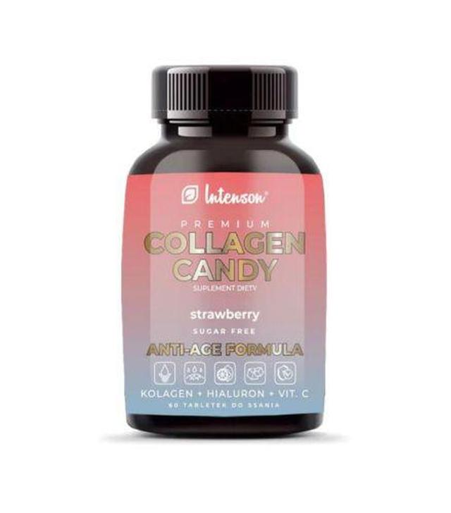 COLLAGEN CANDY Anti-Age Formuła o smaku truskawkowym, 60 tabletek