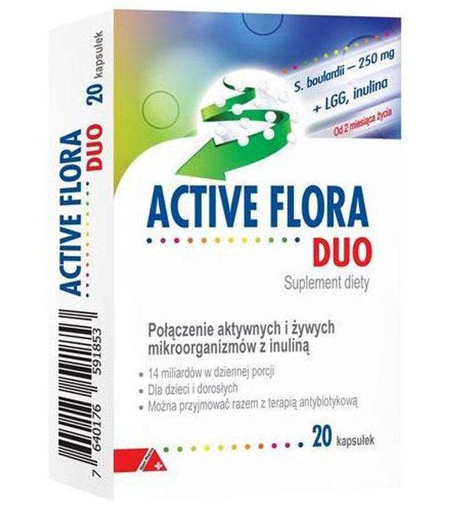 Active Flora Duo, 20 kaps., cena, opinie, właściwości - ważny do 2025-08-31