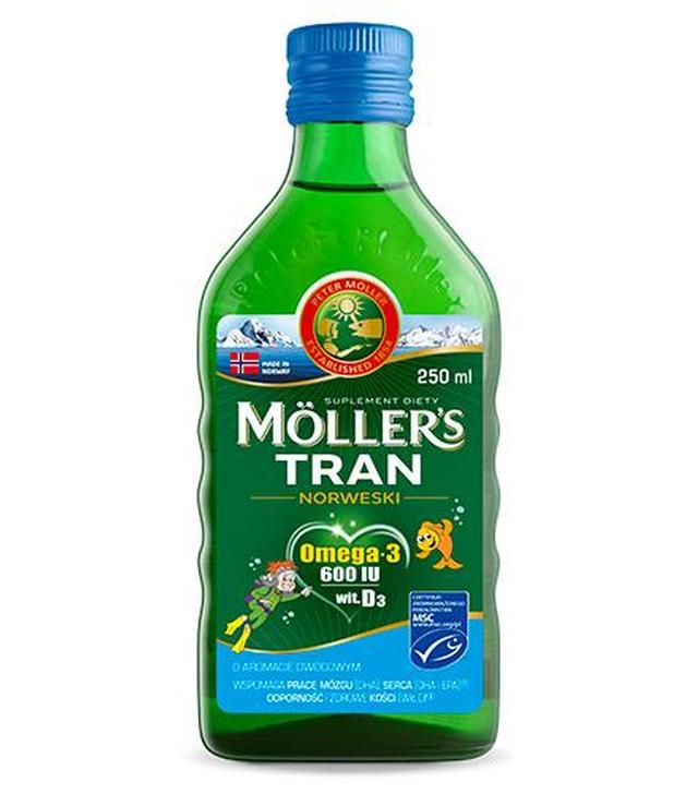 MOLLERS Tran norweski o aromacie owocowym - 250 ml - cena, opinie, właściwości