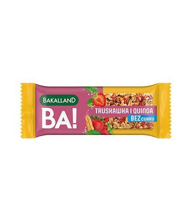 Bakalland BA! Baton zbożowy 5 zbóż Truskawka i Quinoa, 30 g