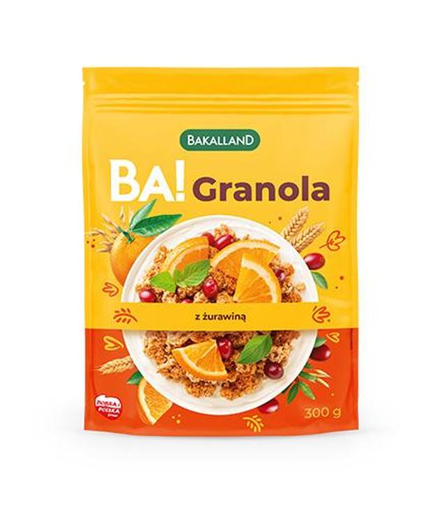 BAKALLAND BA! Granola, żurawina pomarańcza, 300 g - ważny do 2025-07-31