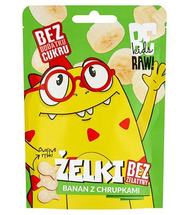 BeRAW Kids Żelki Banan z chrupkami, 35 g