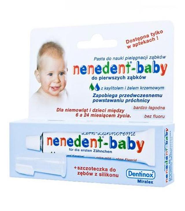NENEDENT Baby - Pasta do zębów dla niemowląt - 20ml + silikonowa szczoteczka