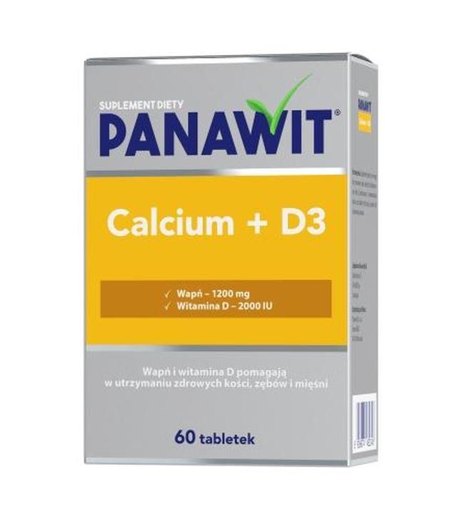 PANAWIT Calcium + D3 - 60 tabl. Wapń +D3 - cena, opinie, dawkowanie