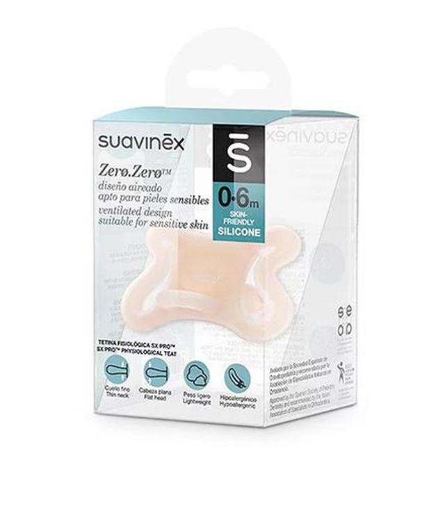 Suavinex Zero Zero Smoczek silikonowy 0-6m, 1 szt., cena, opinie, właściwości