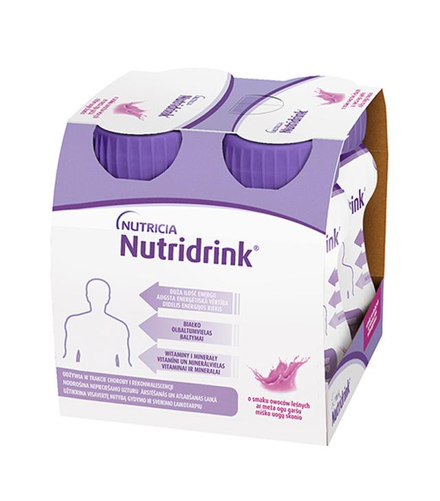 Nutridrink, napój o smaku owoców leśnych, 4 x 125 ml