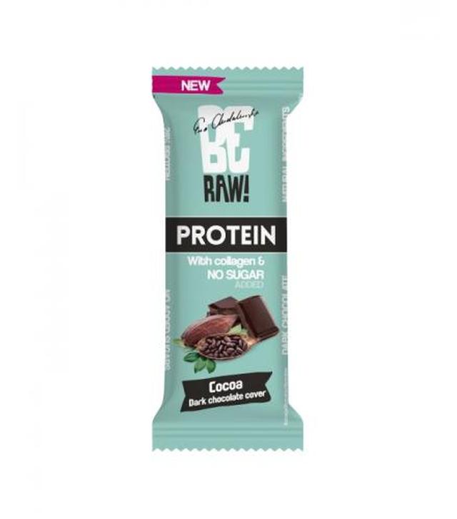 BeRAW! Protein, Baton Proteinowy, surowe kakao w gorzkiej czekoladzie, 40 g