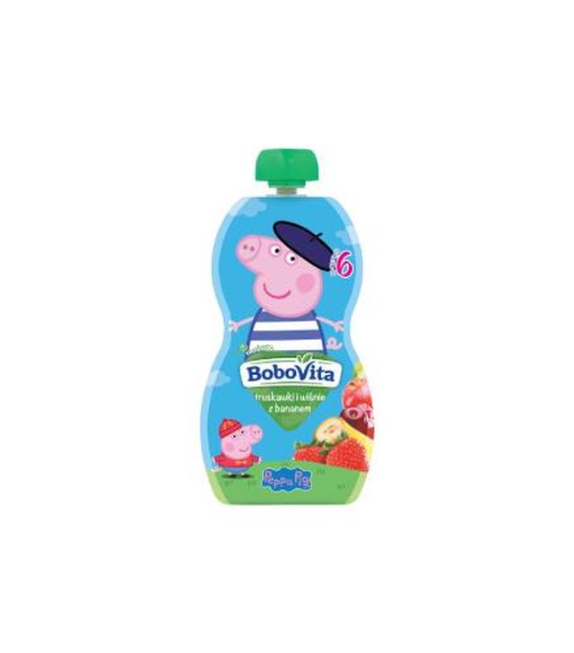 BoboVita Mus truskawki i wiśnie z bananem po 6 miesiącu, 100 g - ważny do 2025-10-16