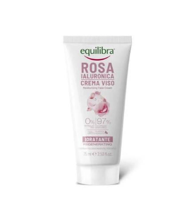 Equilibra, różany krem do rąk z kwasem hialuronowym, 75 ml