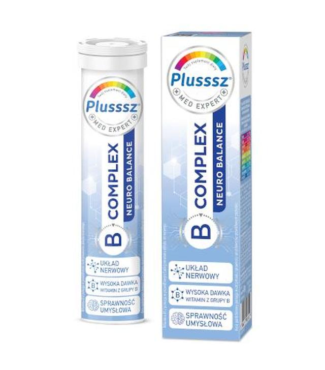 Plusssz, B-Complex Neuro Balance, tabletki musujące, 20 sztuk
