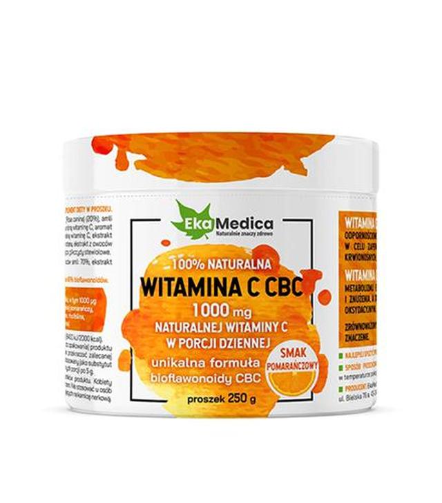 EKAMEDICA 100% Naturalna Witamina C CBC 1000 mg, 250 g