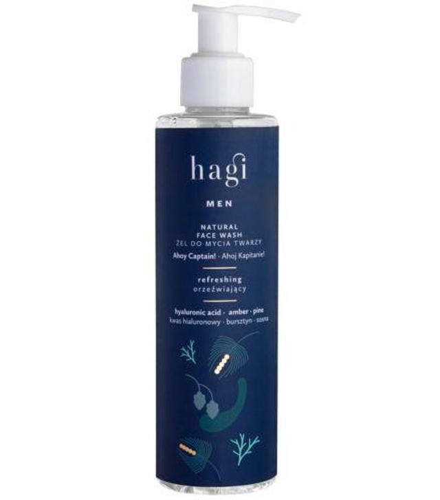 Hagi Men Naturalny żel do mycia twarzy orzeźwiający Ahoj Kapitanie, 200 ml