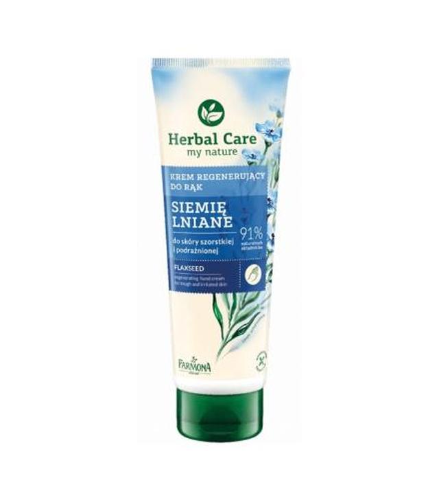 Farmona Herbal Care Siemię lniane, krem regenerujący do rąk do skóry szorstkiej i pękającej, 100 ml