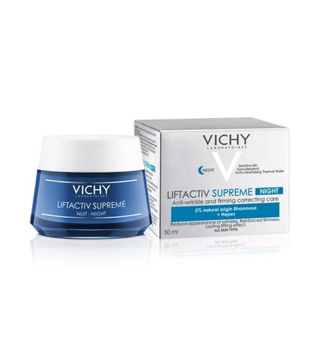 VICHY LIFTACTIV SUPREME NOC Kompleksowa przeciwzmarszczkowa pielęgnacja ujędrniająca na noc, 50 ml